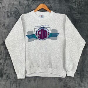 Vtg 1995 Indianapolis 500 Sweatshirt Men's Large Indy Car Racing Crewneck Flaws